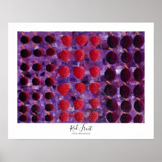 Rode Fruit Schilderij Poster (Voorkant)