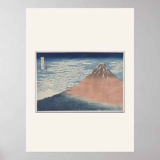 Rode Fuji door Hokusai - Japanse Houtblokposter Poster (Voorkant)