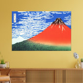 Rode Fuji Hokusai Ukiyo-e Japanse kunst Canvas Afdruk (Insitu (Woonkamer))