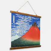 Rode Fuji Hokusai Ukiyo-e Japanse kunst Hangend Wandkleed (Gebogen)