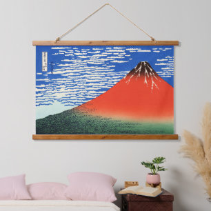 Rode Fuji Hokusai Ukiyo-e Japanse kunst Hangend Wandkleed