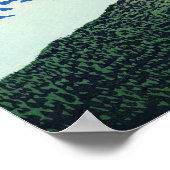 Rode Fuji Hokusai Ukiyo-e Japanse kunst Poster (Hoek)