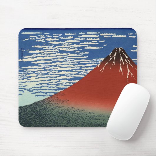 Rode Fuji Muismat van Hokusai (Met muis)