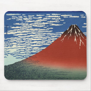 Rode Fuji Muismat van Hokusai
