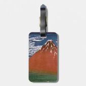 Rode Fuji, ook bekend als Fujiyama vulkaan Katsush Bagagelabel (Achterkant verticaal)