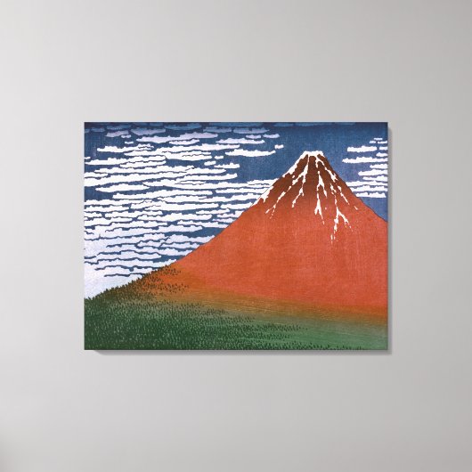 Rode Fuji, ook bekend als Fujiyama vulkaan Katsush Canvas Afdruk (Voorkant)