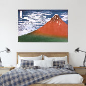 Rode Fuji, ook bekend als Fujiyama vulkaan Katsush Canvas Afdruk (Insitu (Slaapkamer))
