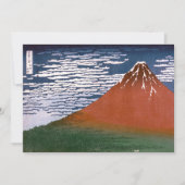 Rode Fuji, ook bekend als Fujiyama vulkaan Katsush Feestdagenkaart (Voorkant)