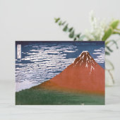 Rode Fuji, ook bekend als Fujiyama vulkaan Katsush Feestdagenkaart (Staand voorkant)