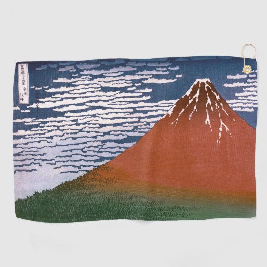 Rode Fuji, ook bekend als Fujiyama vulkaan Katsush Golfhanddoek (Horizontaal)