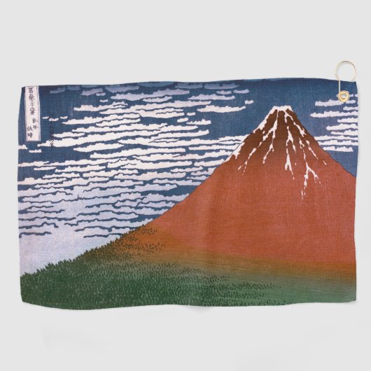Rode Fuji, ook bekend als Fujiyama vulkaan Katsush Golfhanddoek (Horizontaal)