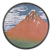 Rode Fuji, ook bekend als Fujiyama vulkaan Katsush Hockey Puck (Voorkant)