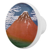 Rode Fuji, ook bekend als Fujiyama vulkaan Katsush Keramische Knop (Rechts)