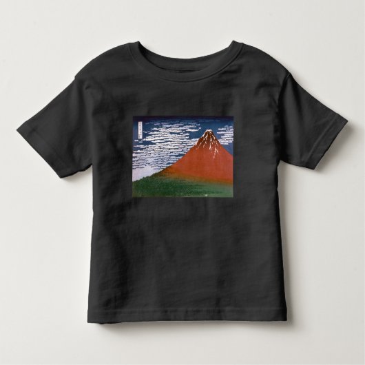 Rode Fuji, ook bekend als Fujiyama vulkaan Katsush Kinder Shirts (Voorkant)