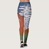 Rode Fuji, ook bekend als Fujiyama vulkaan Katsush Leggings (Achterkant)