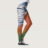 Rode Fuji, ook bekend als Fujiyama vulkaan Katsush Leggings (Rechts)