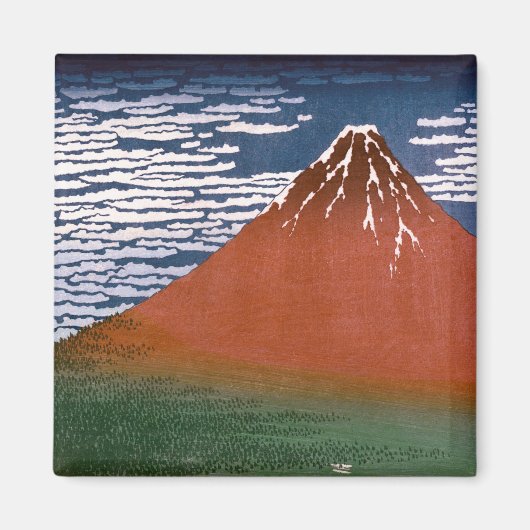 Rode Fuji, ook bekend als Fujiyama vulkaan Katsush Magneet (Voorkant)