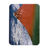 Rode Fuji, ook bekend als Fujiyama vulkaan Katsush Magneet (Verticaal)