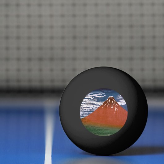 Rode Fuji, ook bekend als Fujiyama vulkaan Katsush Pingpongbal (Net)