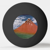 Rode Fuji, ook bekend als Fujiyama vulkaan Katsush Pingpongbal (Achterkant)