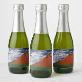 Rode Fuji, ook bekend als Fujiyama vulkaan Katsush Sparkling Wijnetiket (Flessen)