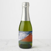 Rode Fuji, ook bekend als Fujiyama vulkaan Katsush Sparkling Wijnetiket (Voorkant)
