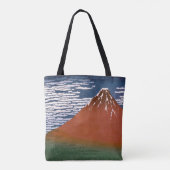 Rode Fuji, ook bekend als Fujiyama vulkaan Katsush Tote Bag (Achterkant)