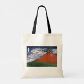 Rode Fuji, ook bekend als Fujiyama vulkaan Katsush Tote Bag (Achterkant)