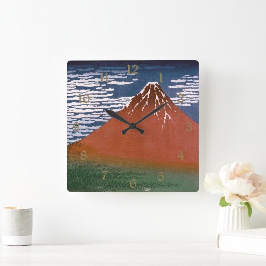 Rode Fuji, ook bekend als Fujiyama vulkaan Katsush Vierkante Klok (Huis)