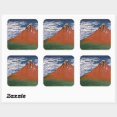 Rode Fuji, ook bekend als Fujiyama vulkaan Katsush Vierkante Sticker (Vel)