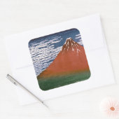 Rode Fuji, ook bekend als Fujiyama vulkaan Katsush Vierkante Sticker (Envelop)