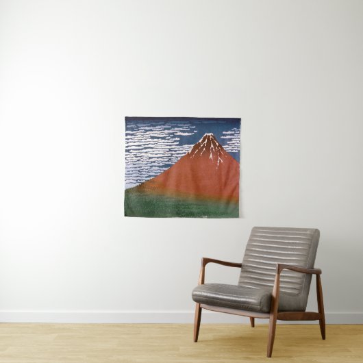 Rode Fuji, ook bekend als Fujiyama vulkaan Katsush Wandkleed (In Situ (horizontaal))