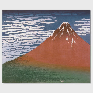 Rode Fuji, vulkaan Aka Fujiyama Katsushika Hokusai Cadeaupapier