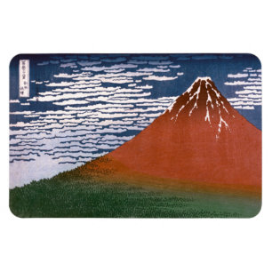 Rode Fuji, vulkaan Aka Fujiyama Katsushika Hokusai Magneet