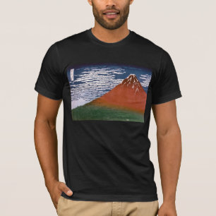 Rode Fuji, vulkaan Aka Fujiyama Katsushika Hokusai T-shirt