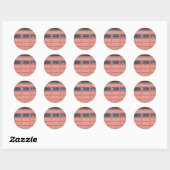 Rode Garagedeur Ronde Sticker (Vel)