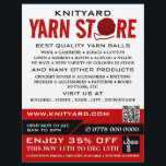 Rode Garens winkel Logo, winkeltje, karnenwinkel Flyer<br><div class="desc">Red Yarn Store Logo,  Knitting Store,  Yarn Store Adverteren Flyer door de Visitekaartje winkel.</div>
