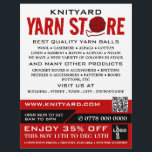 Rode Garens winkel Logo, winkeltje, karnenwinkel Flyer<br><div class="desc">Red Yarn Store Logo,  Knitting Store,  Yarn Store Adverteren Flyer door de Visitekaartje winkel.</div>