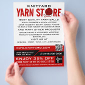 Rode Garens winkel Logo, winkeltje, karnenwinkel Flyer (Hand)