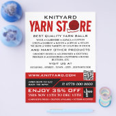 Rode Garens winkel Logo, winkeltje, karnenwinkel Flyer (Enkel)