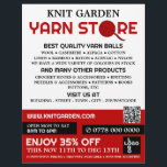 Rode Garens winkel Logo, winkeltje, karnenwinkel Flyer<br><div class="desc">Red Yarn Store Logo,  Knitting Store,  Yarn Store Adverteren Flyer door de Visitekaartje winkel.</div>