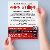 Rode Garens winkel Logo, winkeltje, karnenwinkel Flyer (Hand)