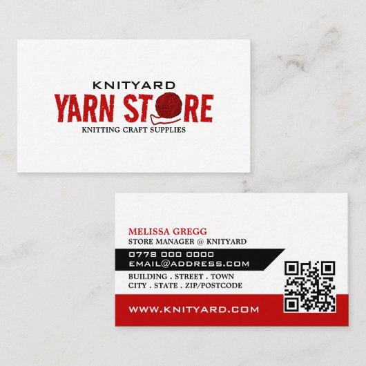 Rode Garens winkel Logo, winkeltje, karnenwinkel Visitekaartje (Voorkant / Achterkant)