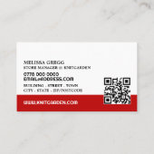 Rode Garens winkel Logo, winkeltje, karnenwinkel Visitekaartje (Achterkant)