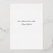 Rode Garland Ornament Prettig Kerstmis V-foto Folie Uitnodiging (Achterkant)