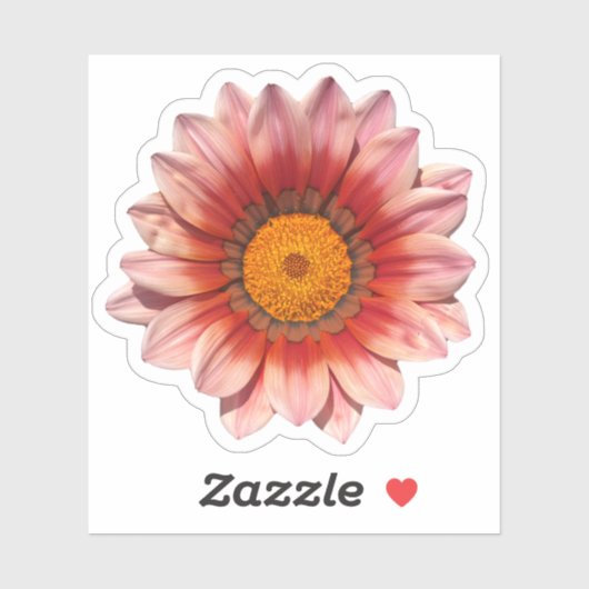 Rode Gazania Treasure Flower Blossom Sticker (Vel)
