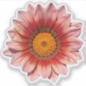 Rode Gazania Treasure Flower Blossom Sticker (Voorkant)