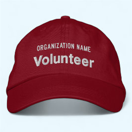 Rode Geborduurde Volunteershoedje Aangepaste Baseb Pet