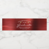 Rode Geborsteld Metaal Witte Script Gouden Dop Afs Waterfles Etiket (Enkel label)