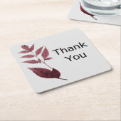 Rode gedroogde herfstbladeren Onderzetter (Schuin)